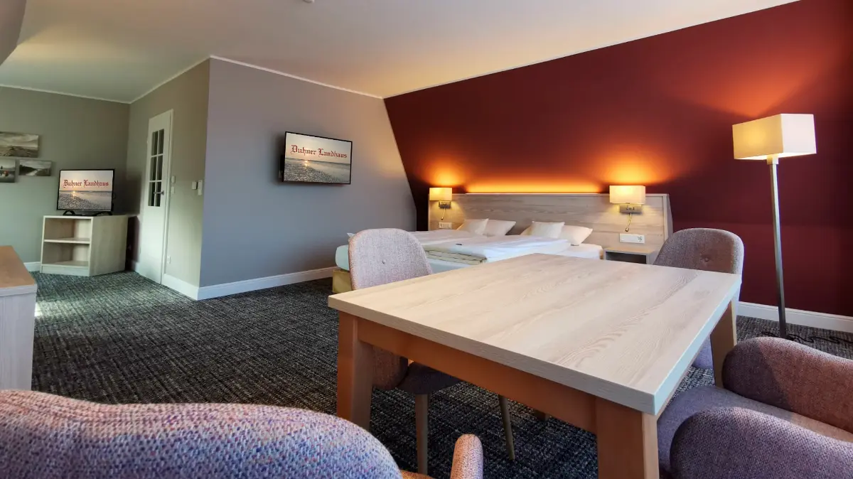 Geräumiges Doppelzimmer im Hotel Duhner Landhaus