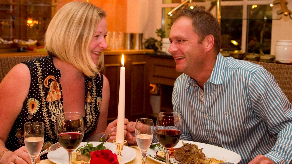 Nettes Candle-Light-Dinner im Restaurant Duhner Landhaus