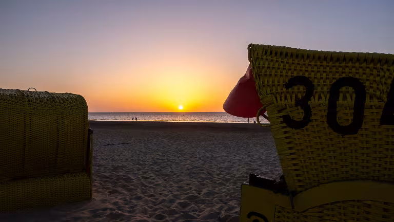 Strand und Promenade in Duhnen an der Nordsee – viele Urlaubsziele bequem zu Fuß erreichbar